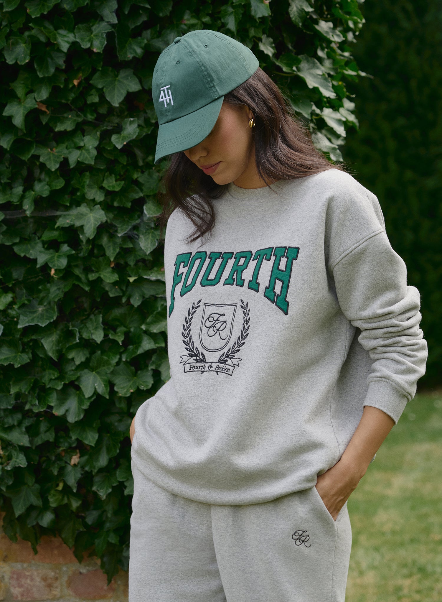 Grey Fourth Varsity Oversized Sweatshirt